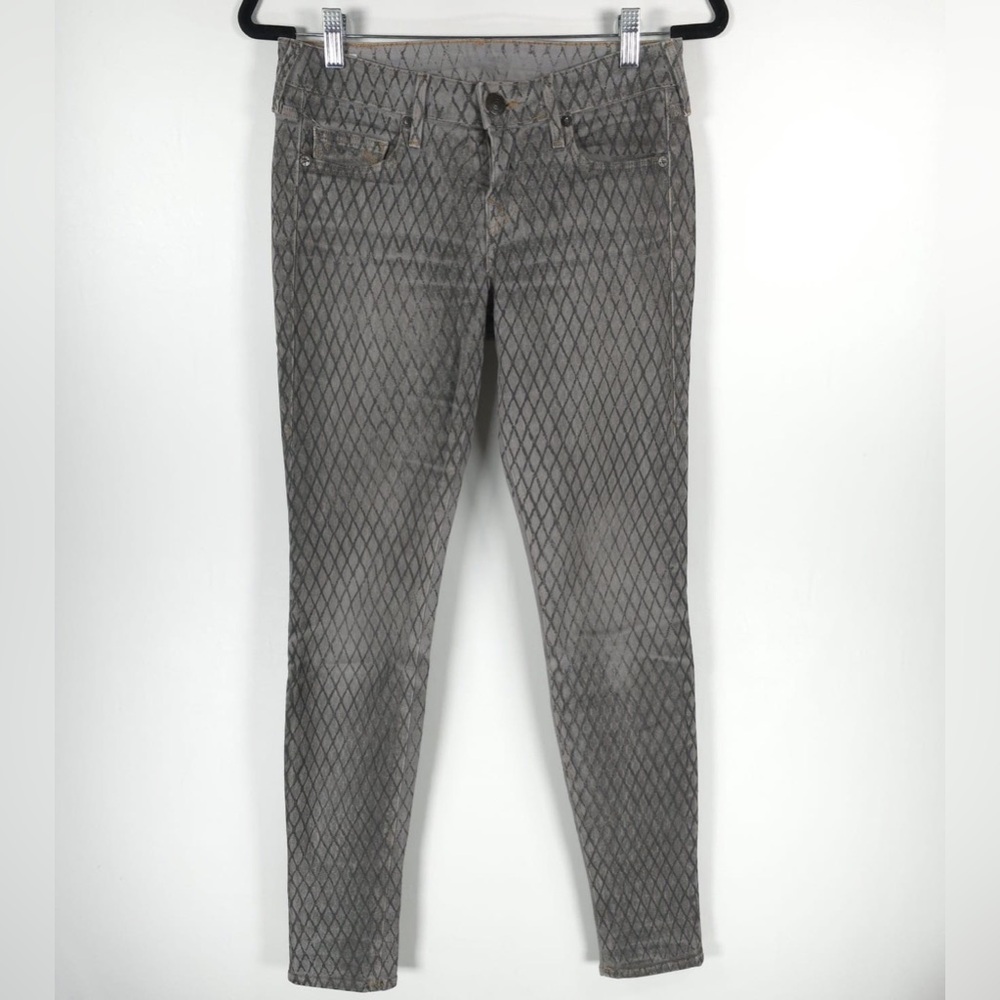 TRUE RELIGION USA Made‎ Diamond Print Cut 606828 Jeans W95Q85180 Size 26
